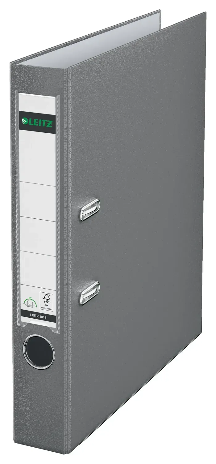 Leitz Ergo WOW 10155085 registratore a leva grigio 52 mm 350 fogli