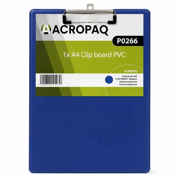 ACROPAQ Portablocco A4 PVC blu scuro 80 fogli