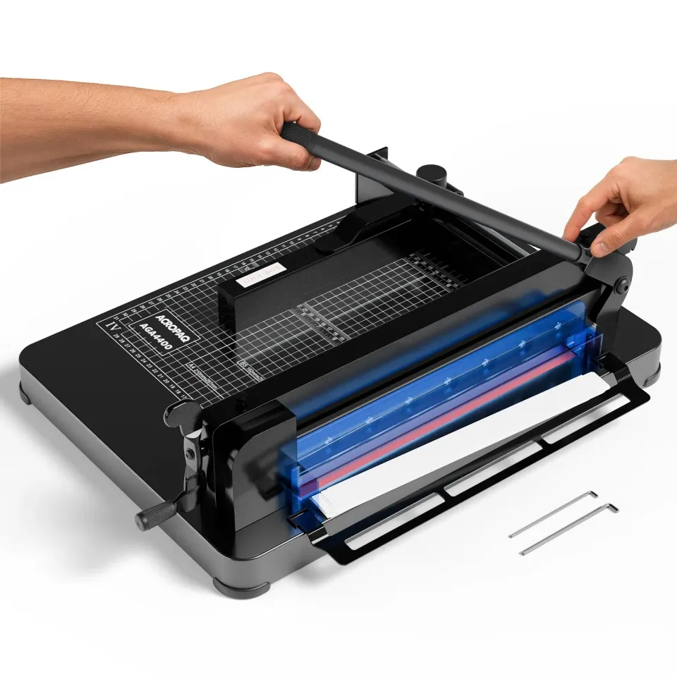 ACROPAQ Taglierina carta A4 400 fogli base acciaio nera