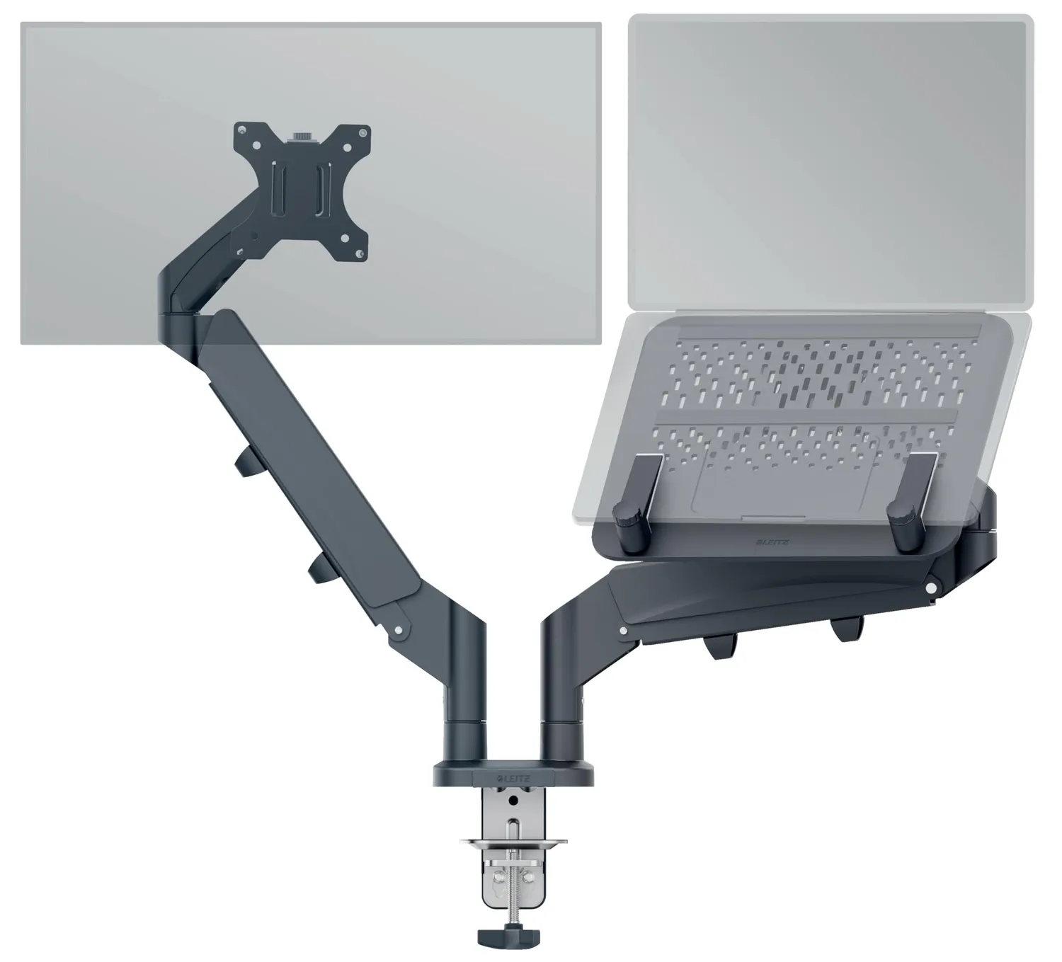 Leitz Ergo WOW 64890089 braccio monitor singolo grigio scuro 32" 9 kg