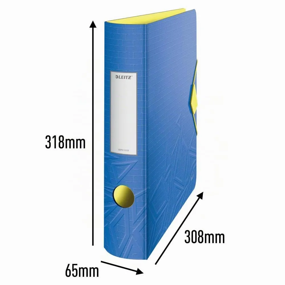 Leitz Ergo WOW Urban Chic Raccoglitore Leva A4 Blu 65 mm