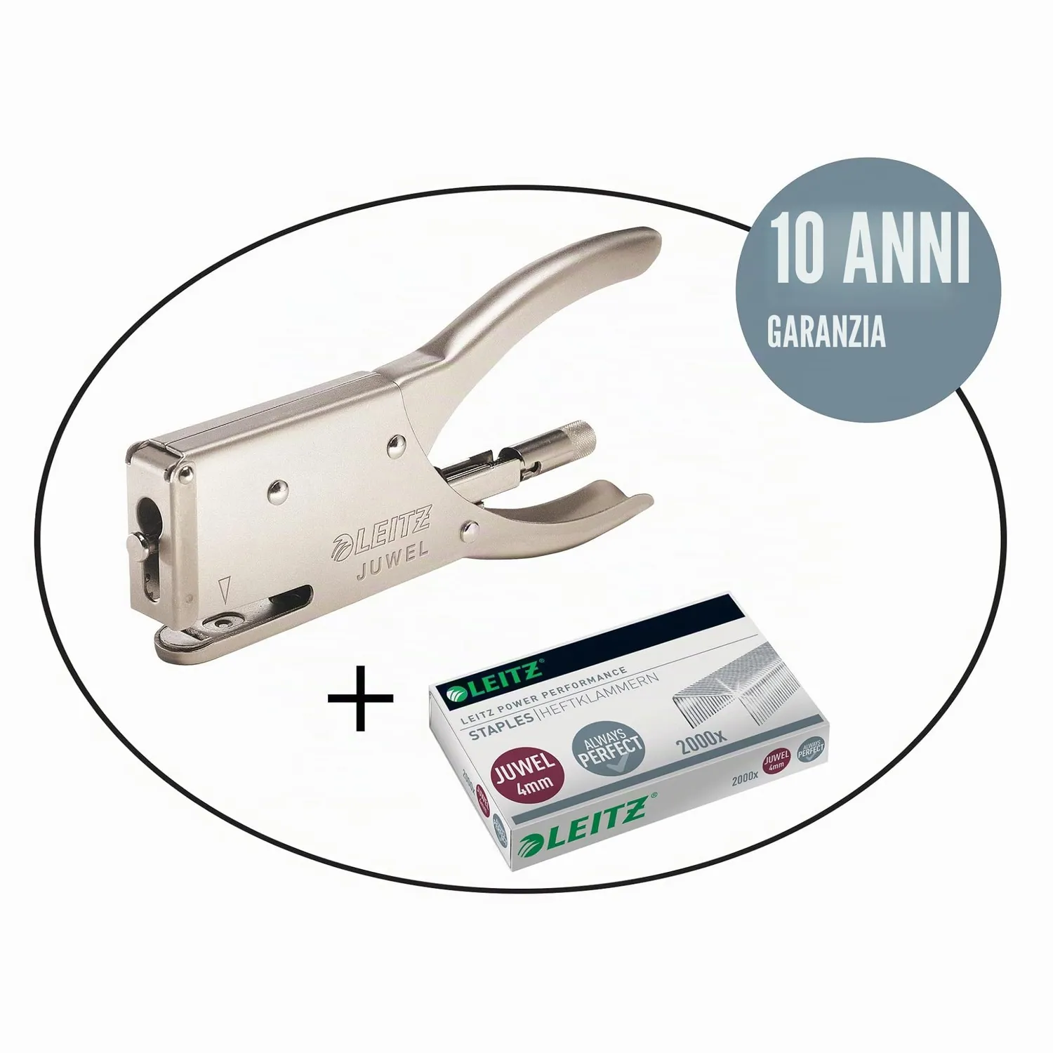 Leitz Ergo WOW Juwel punti 4 mm acciaio zincato 2000 pz