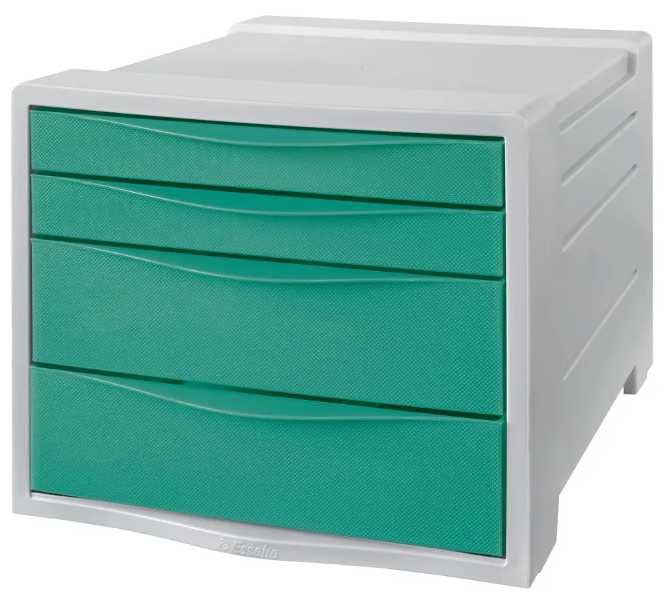 Esselte ColourBreeze Cassettiera 4 Cassetti Verde Scrivania