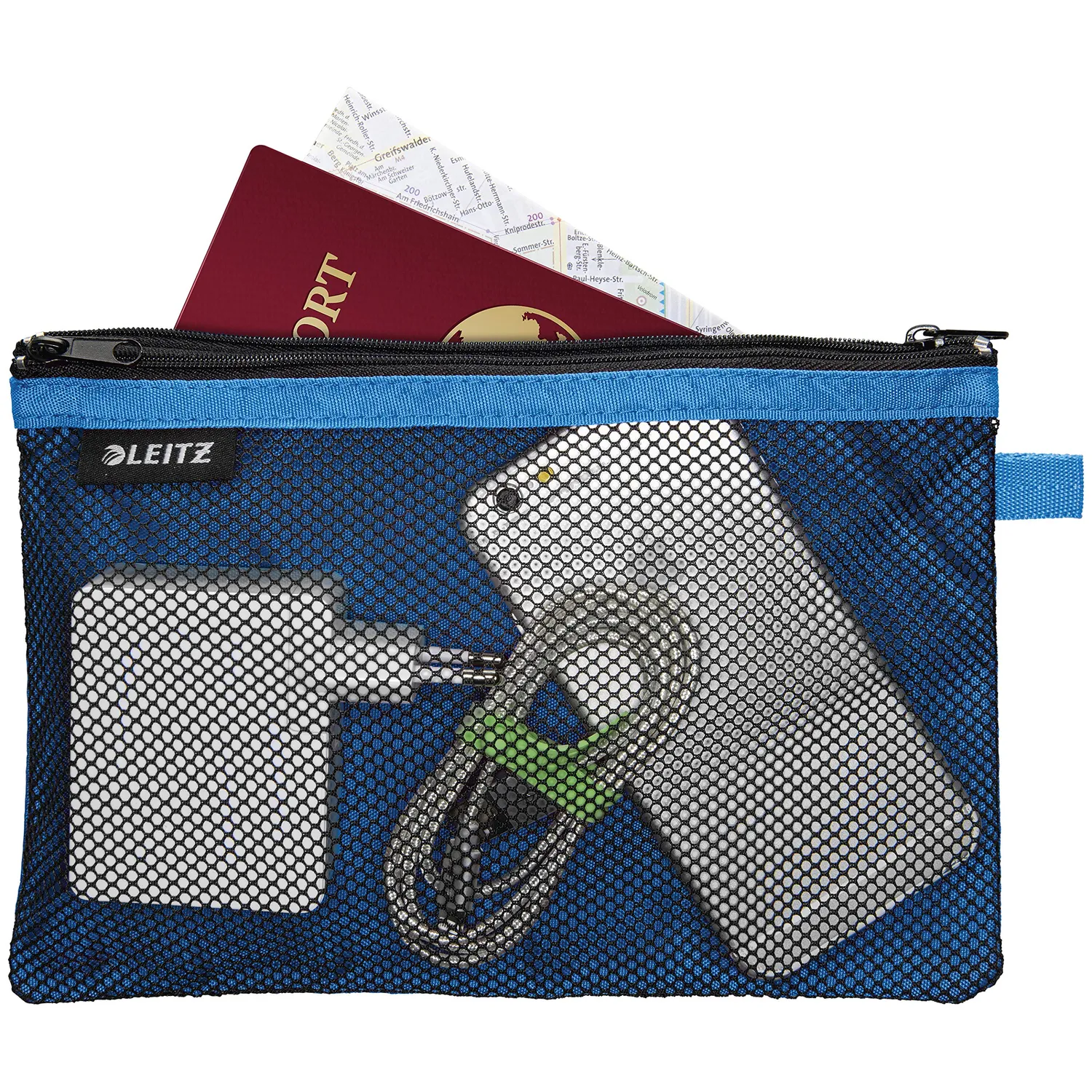 Leitz Ergo WOW 40130036 astuccio 2 scomparti blu L