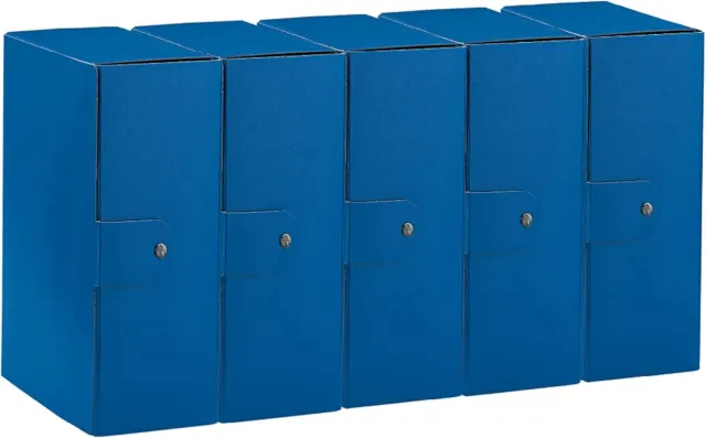 Esselte Eurobox C32 cartella progetti blu dorso 12 cm 5 pezzi