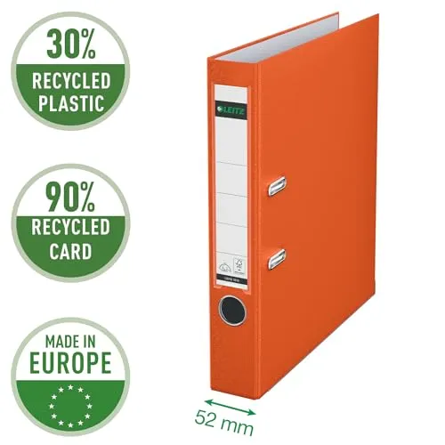 Leitz Eins Zwei 10155045 registratore arancione 52 mm