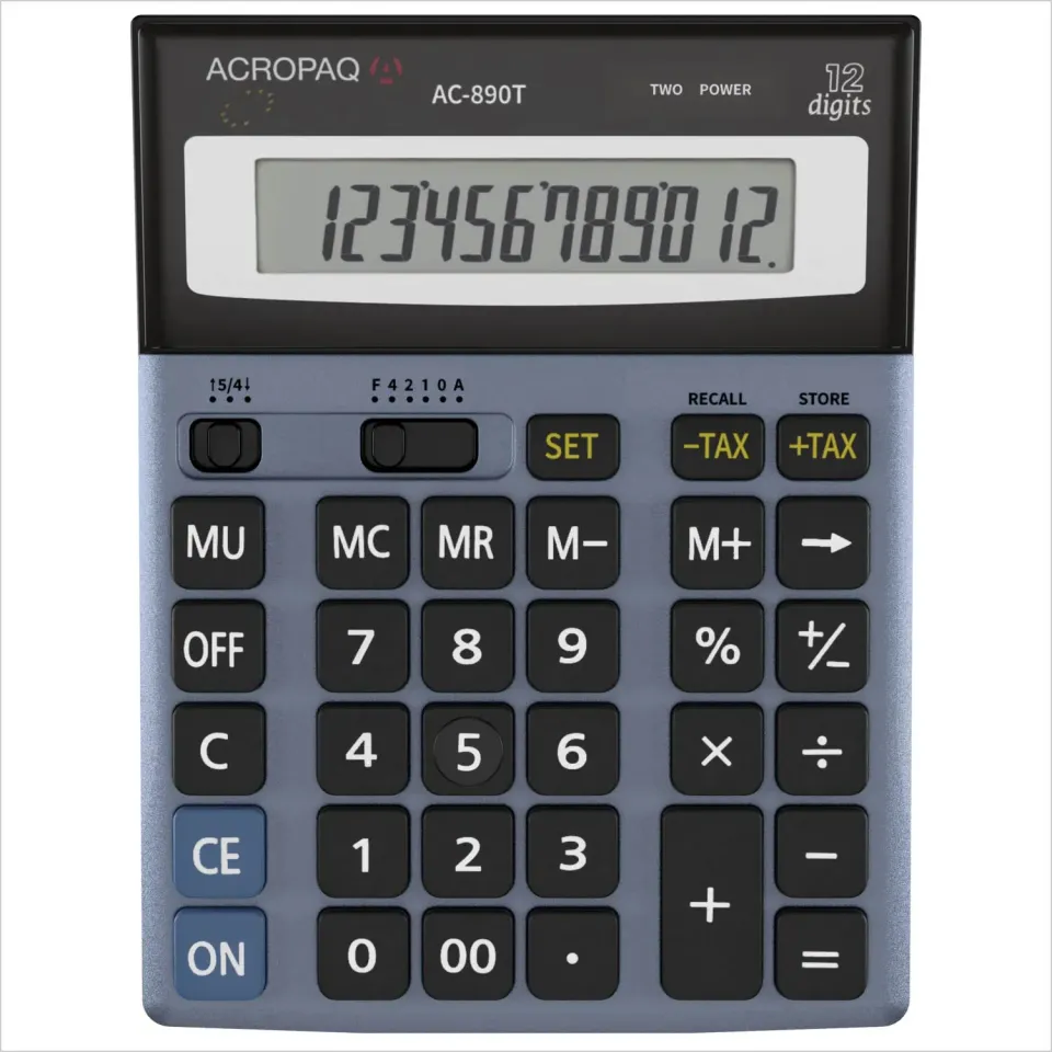 ACROPAQ calcolatrice da tavolo 12 cifre display XL