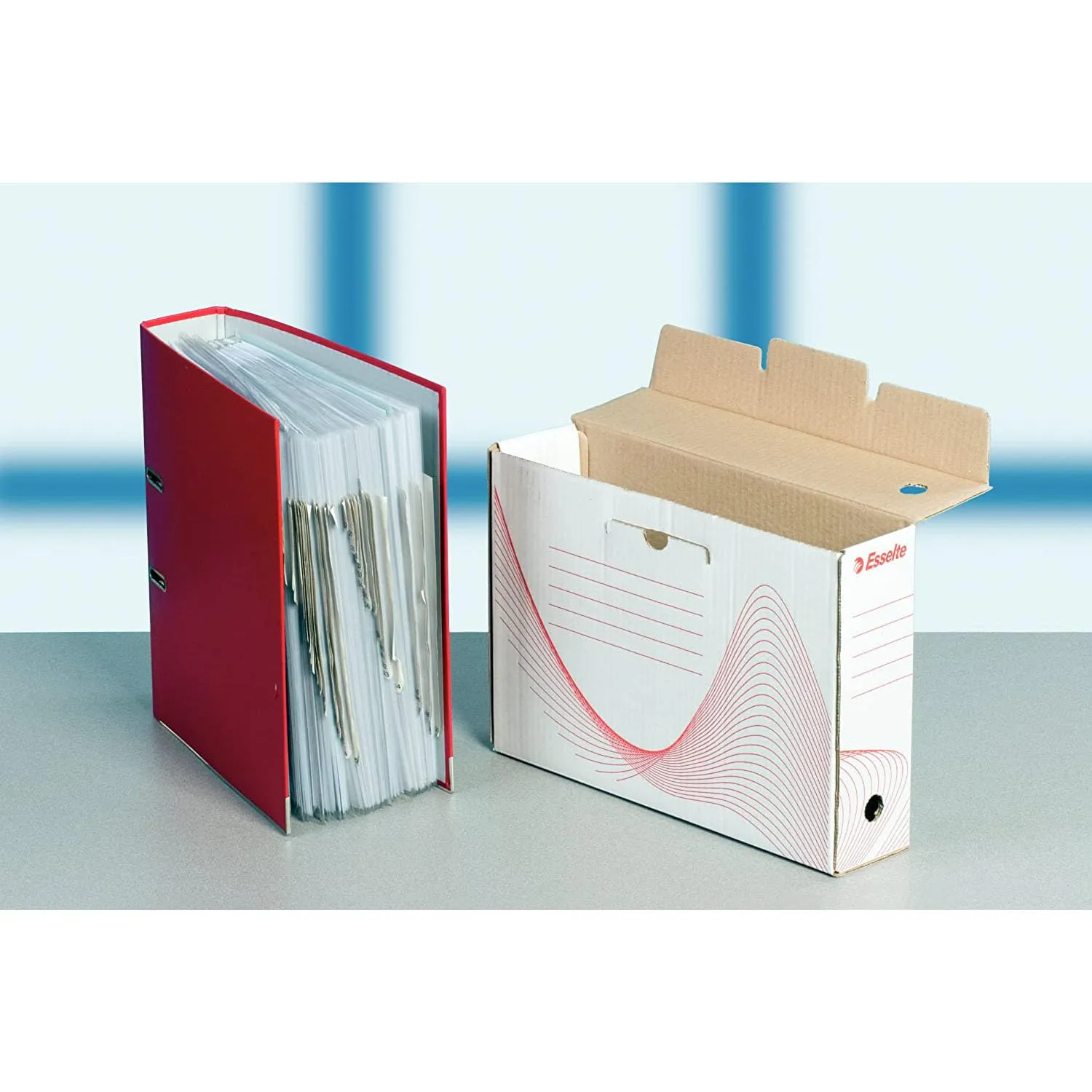 Esselte Boxy 80 128003 scatola archivio A4 8 cm bianco 10 pezzi