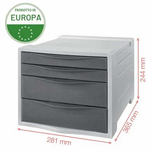 Esselte Colour'Breeze Cassettiera 4 Cassetti colori assortiti plastica
