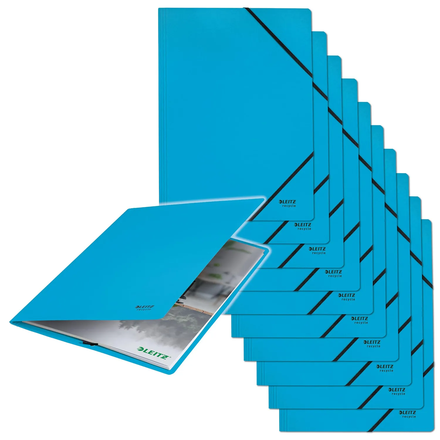 Leitz Recycle 39080095 cartellina elastico nero 250 fogli