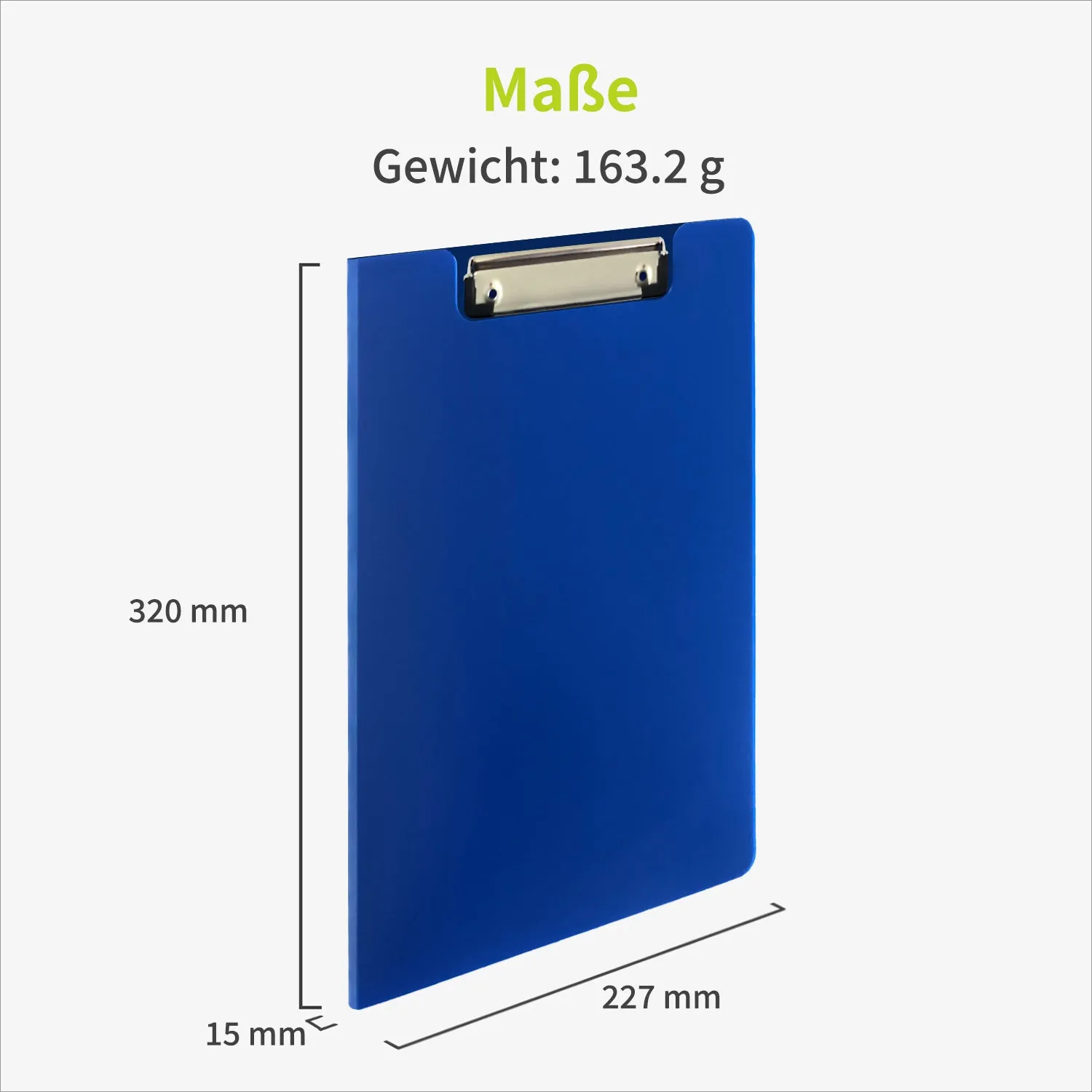Acropaq Portablocco A4 con Copertina Blu Scuro con Tasca