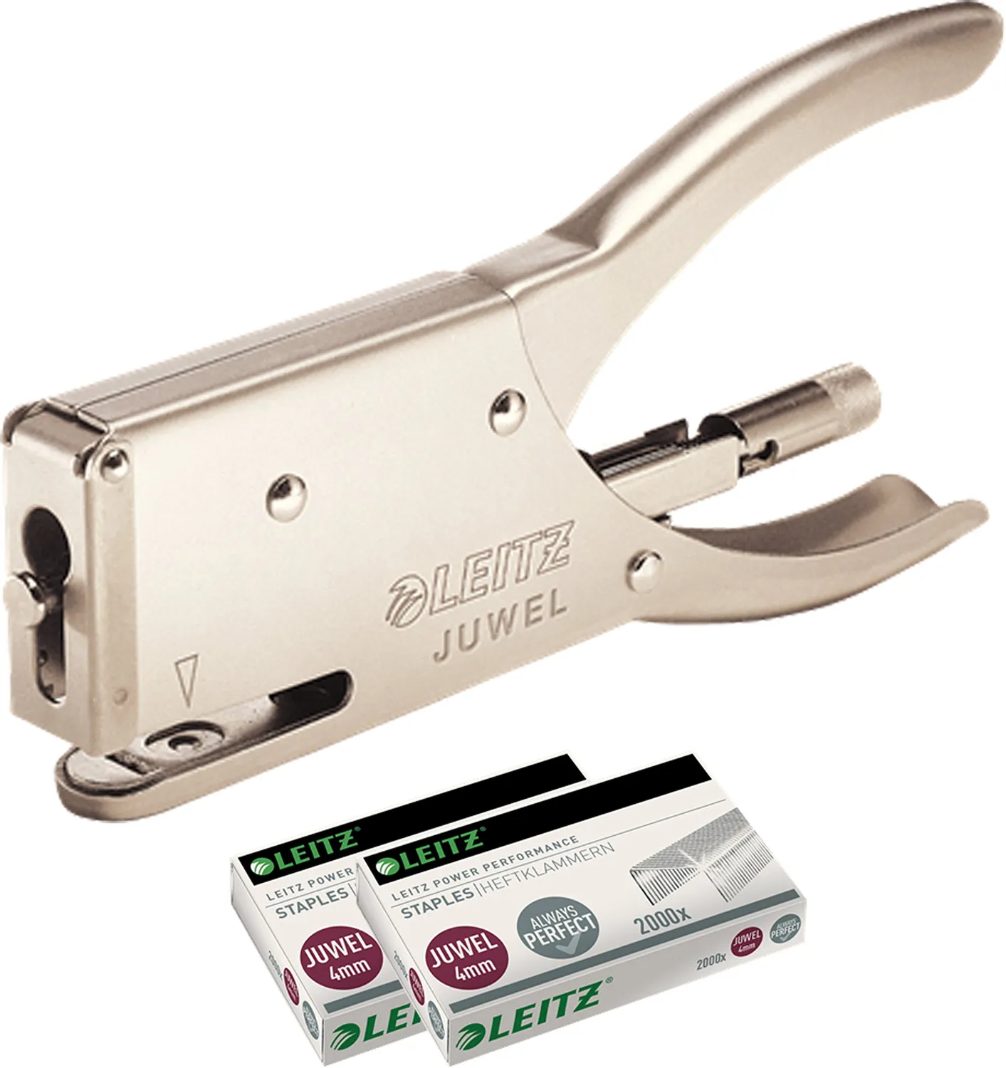 Leitz Ergo WOW cucitrice a pinza Juwel 12 fogli cromo