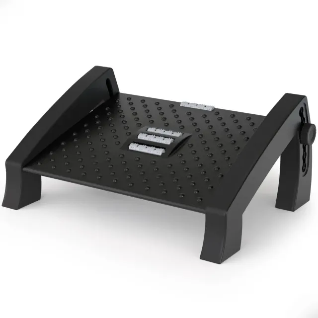 ACROPAQ poggiapiedi ergonomico massaggiante nero regolabile