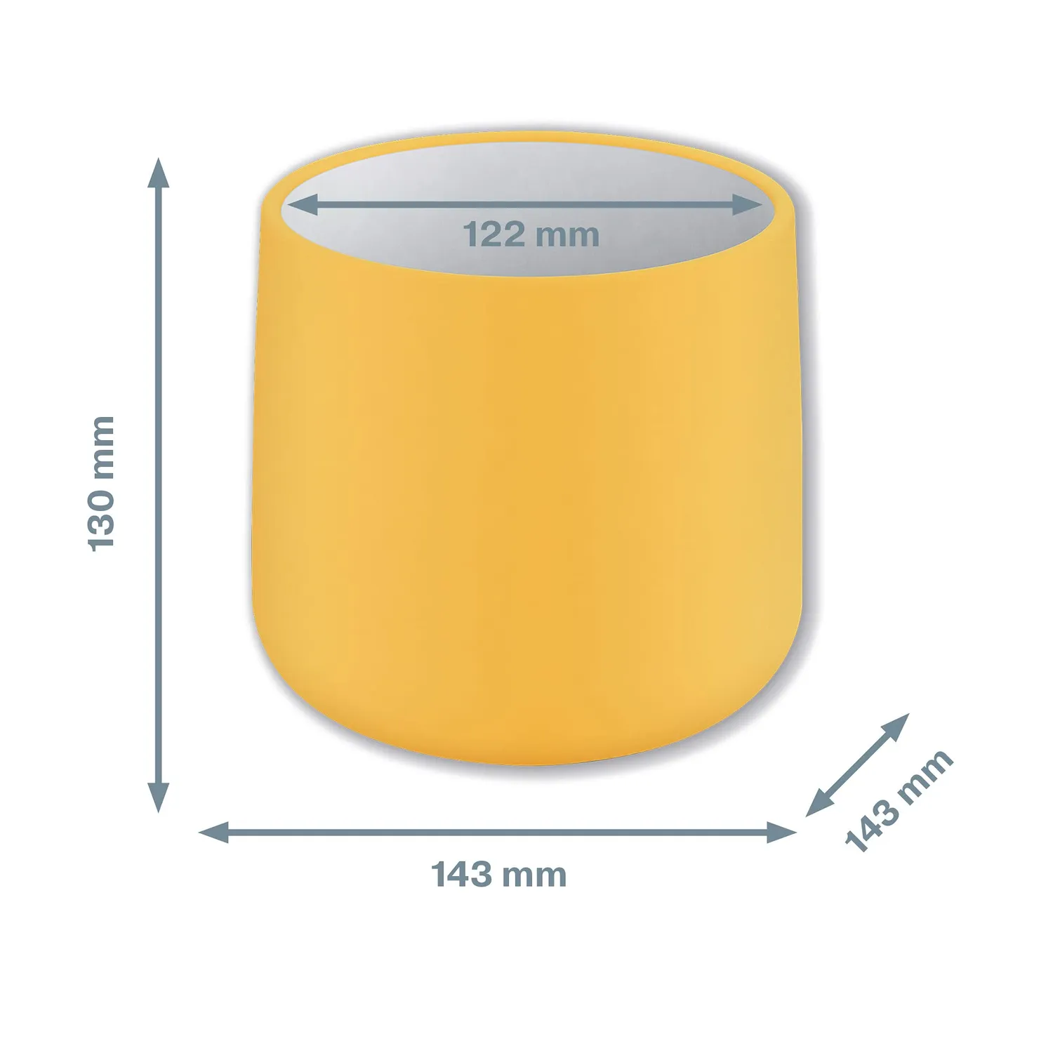 Leitz Ergo WOW Cosy vaso ceramica giallo caldo 143 mm opaco
