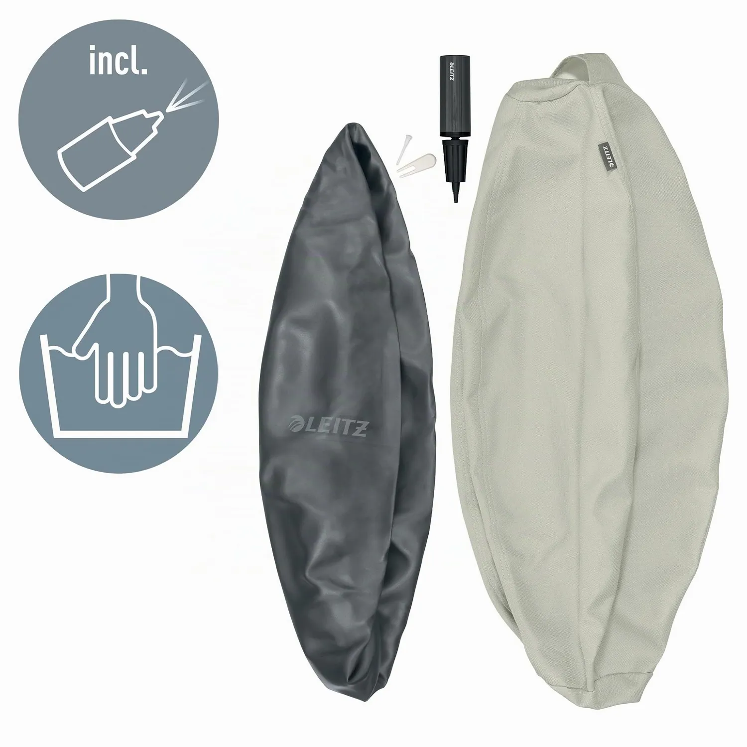 Leitz Ergo Active palla da seduta 75 cm grigio chiaro ergonomica