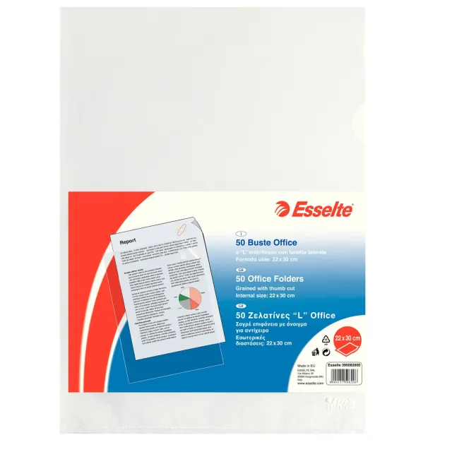 Esselte Office 395082000 Buste a L 22x30 cm 50 pz antiriflesso