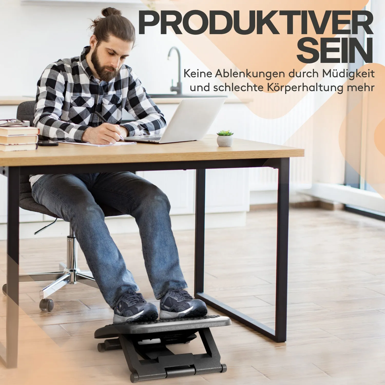 ACROPAQ Relax Poggiapiedi ergonomico regolabile nero