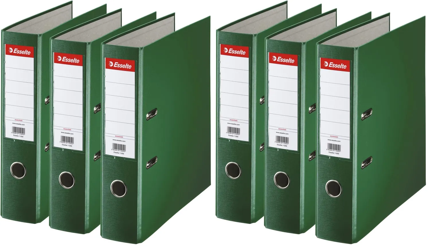 Esselte Essentials D75 Raccoglitore a Leva A4 Nero 3 pezzi