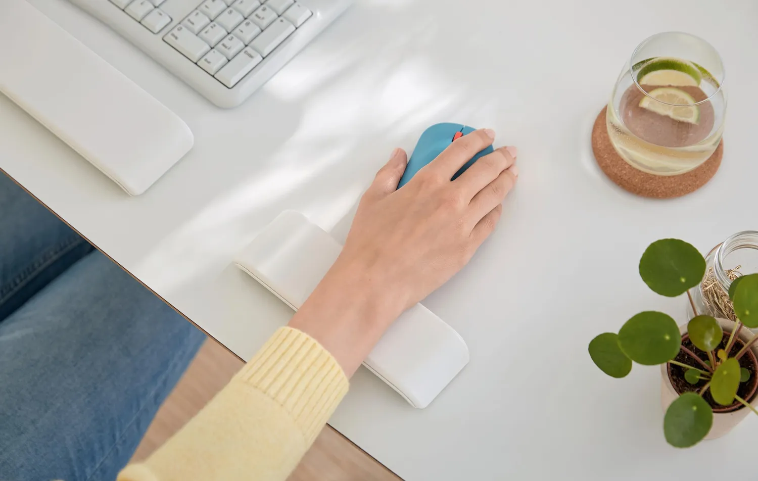 Leitz Ergo Cosy WOW poggiapolsi mouse grigio chiaro ergonomico
