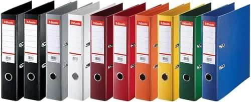 Esselte Raccoglitori a Leva A4 Dorso 75 mm Assortiti 10 Pezzi 550 Fogli