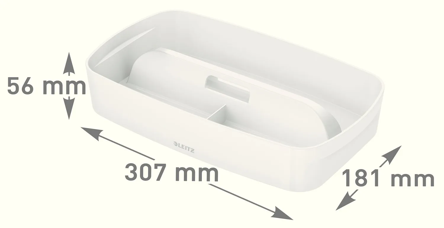Leitz MyBox contenitore bianco grande con manico coperchio