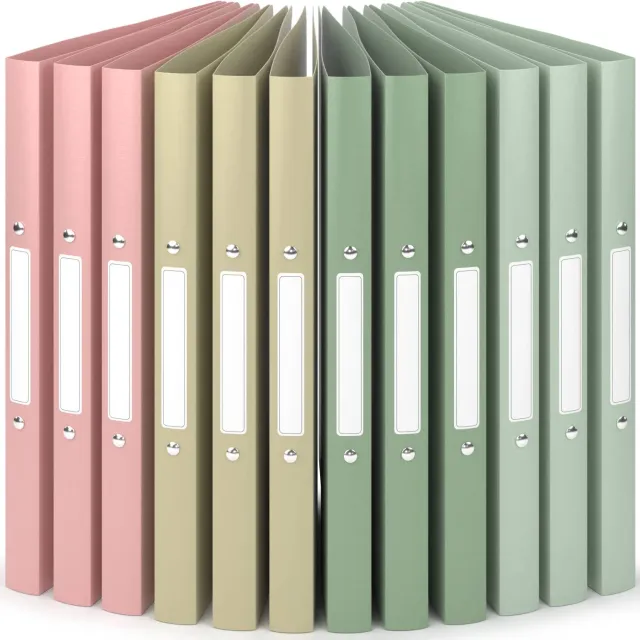ACROPAQ 12 raccoglitori A4 2 anelli pastello terra 2,5 cm