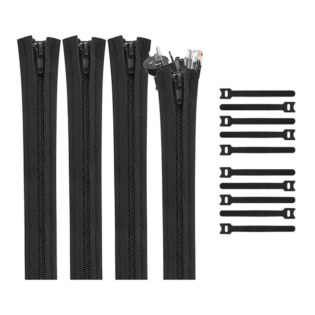 Acropaq Organizer Cavi Set 30 Pezzi Nero Canaline