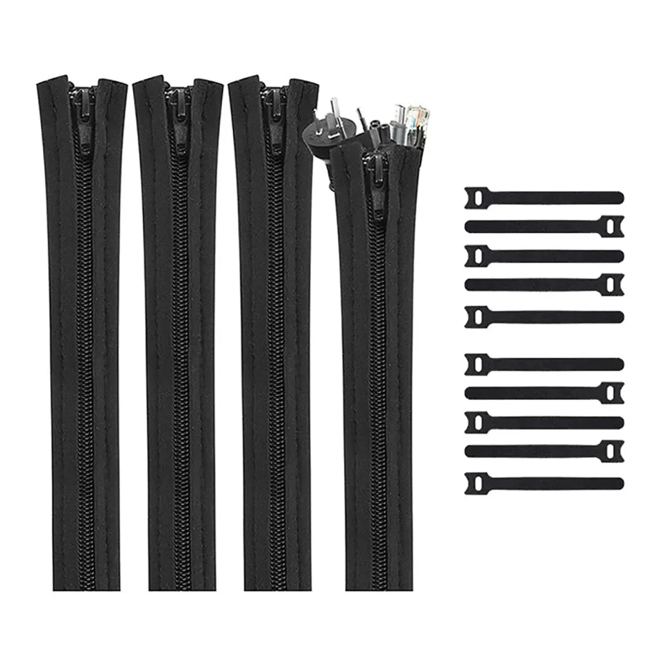 Acropaq Organizer Cavi Set 30 Pezzi Nero Canaline