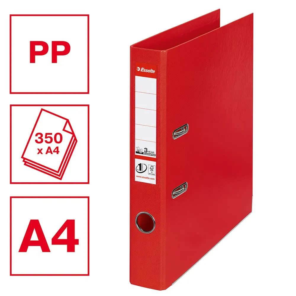 Oxford Esselte 811430 raccoglitore a leva A4 rosso 5 cm