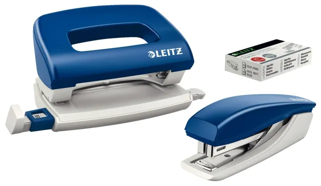 Leitz WOW set perforatore e pinzatrice blu 30 fogli