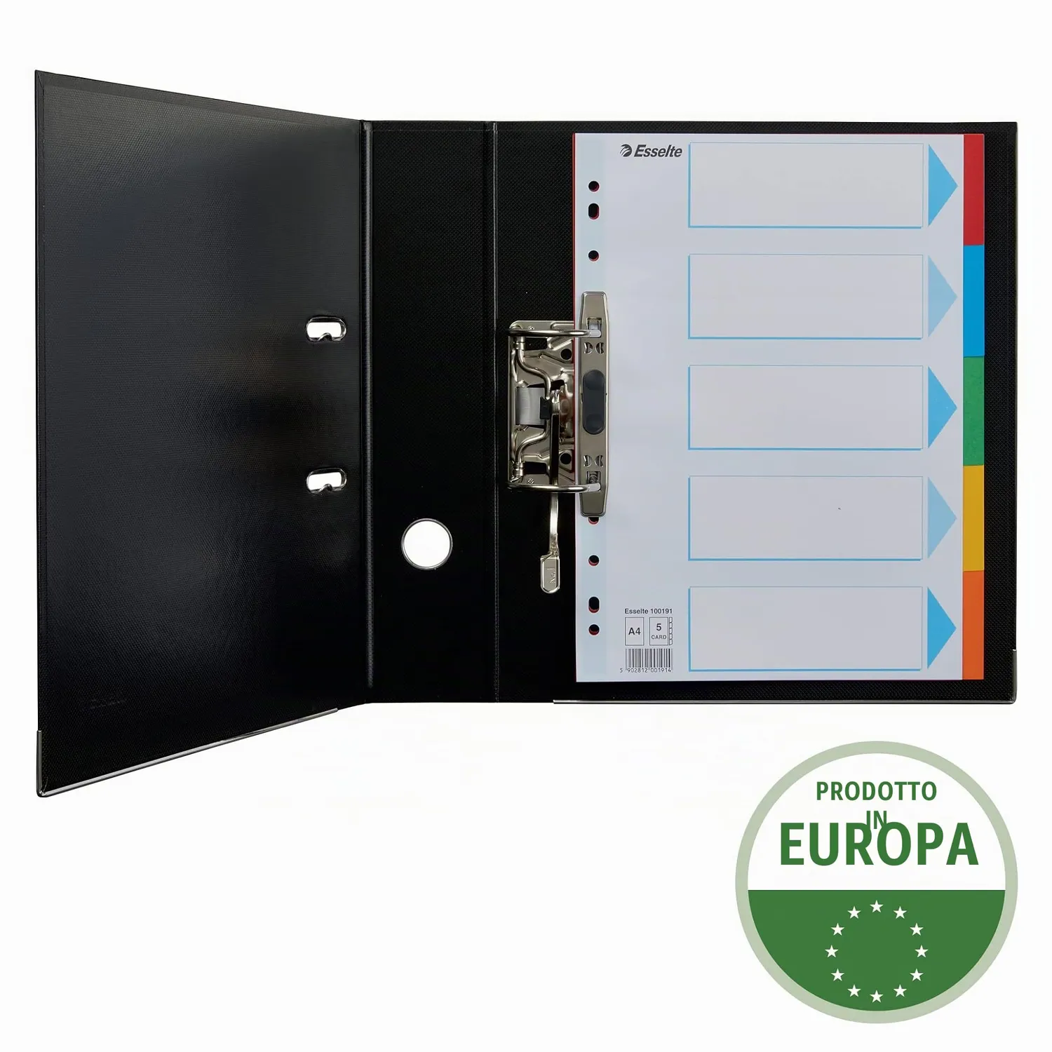 Esselte 100191 divisori A4 5 tasti multicolore riciclati