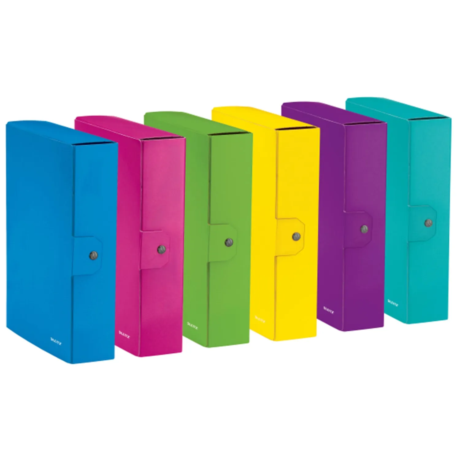 Leitz WOW scatola portadocumenti bottone blu dorso 10 cm