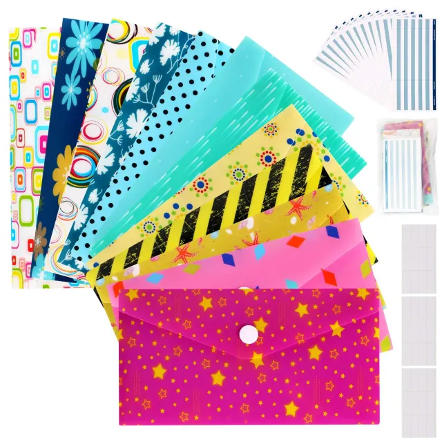 ABClife Buste Denaro Budget 12 Pezzi Colorate Impermeabili