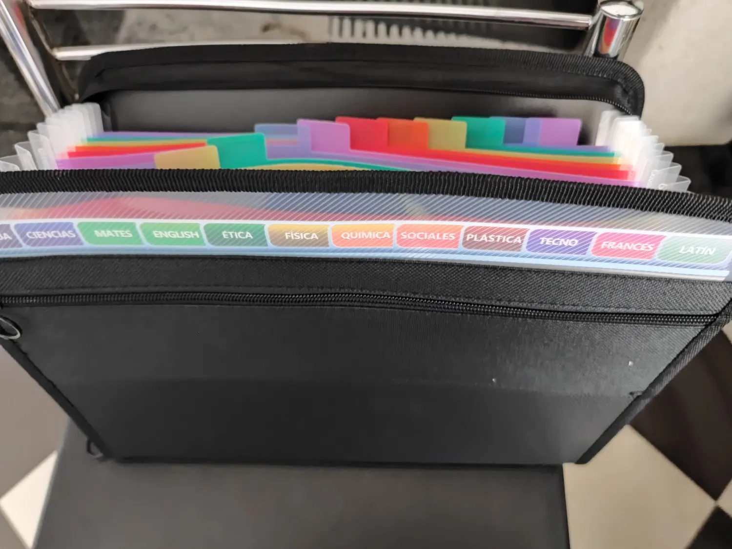ABClife Cartella Documenti Zip A4 13 Tasche Colorata