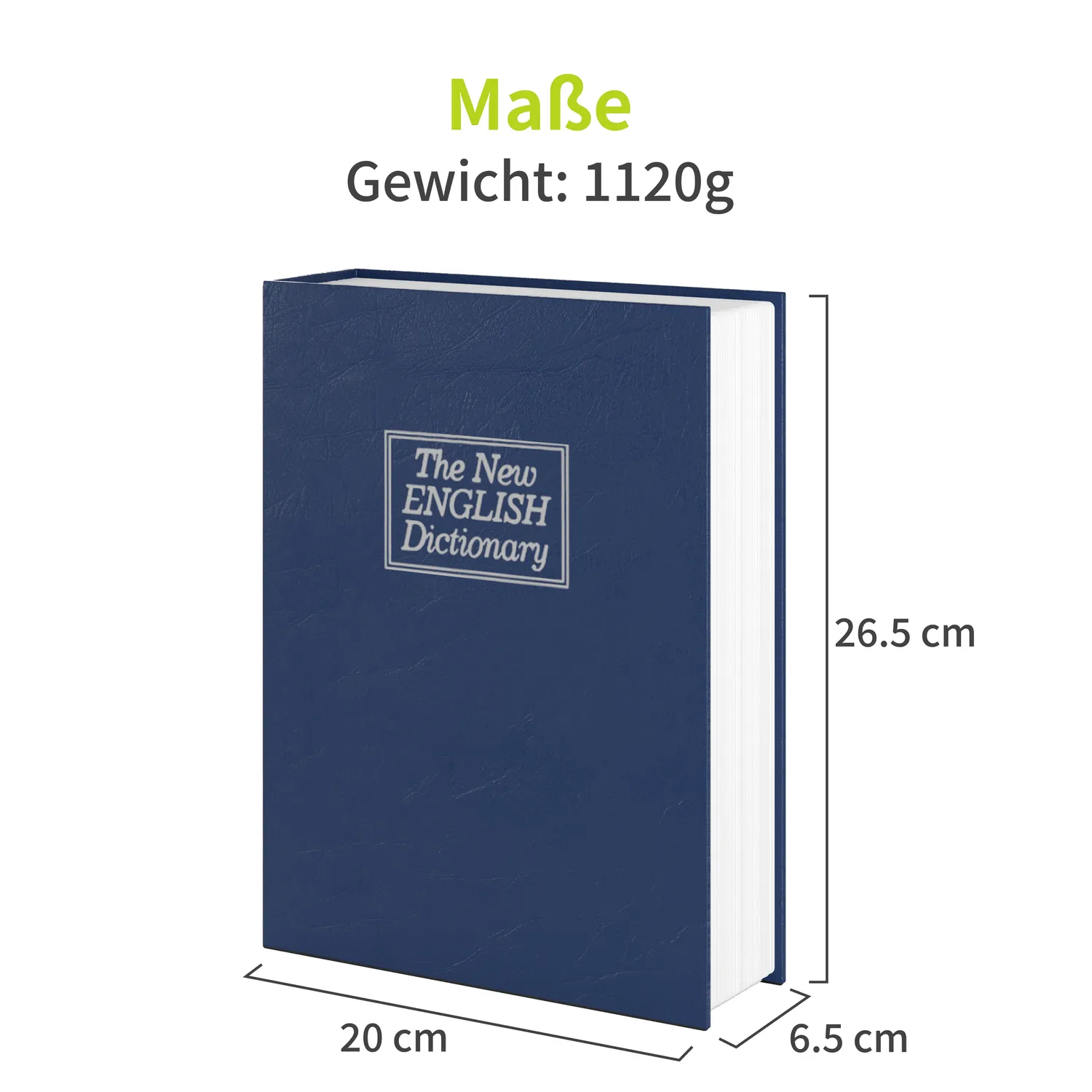 Acropaq libro cassaforte medium combinazione blu
