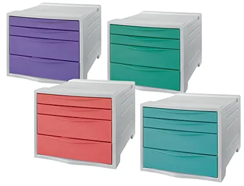 Esselte Colour'Breeze Cassettiera 4 Cassetti colori assortiti plastica