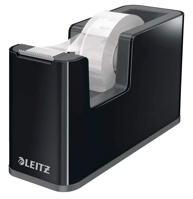 Leitz WOW 53640095 Dispenser Nastro Adesivo Nero 19 mm con Rotolo