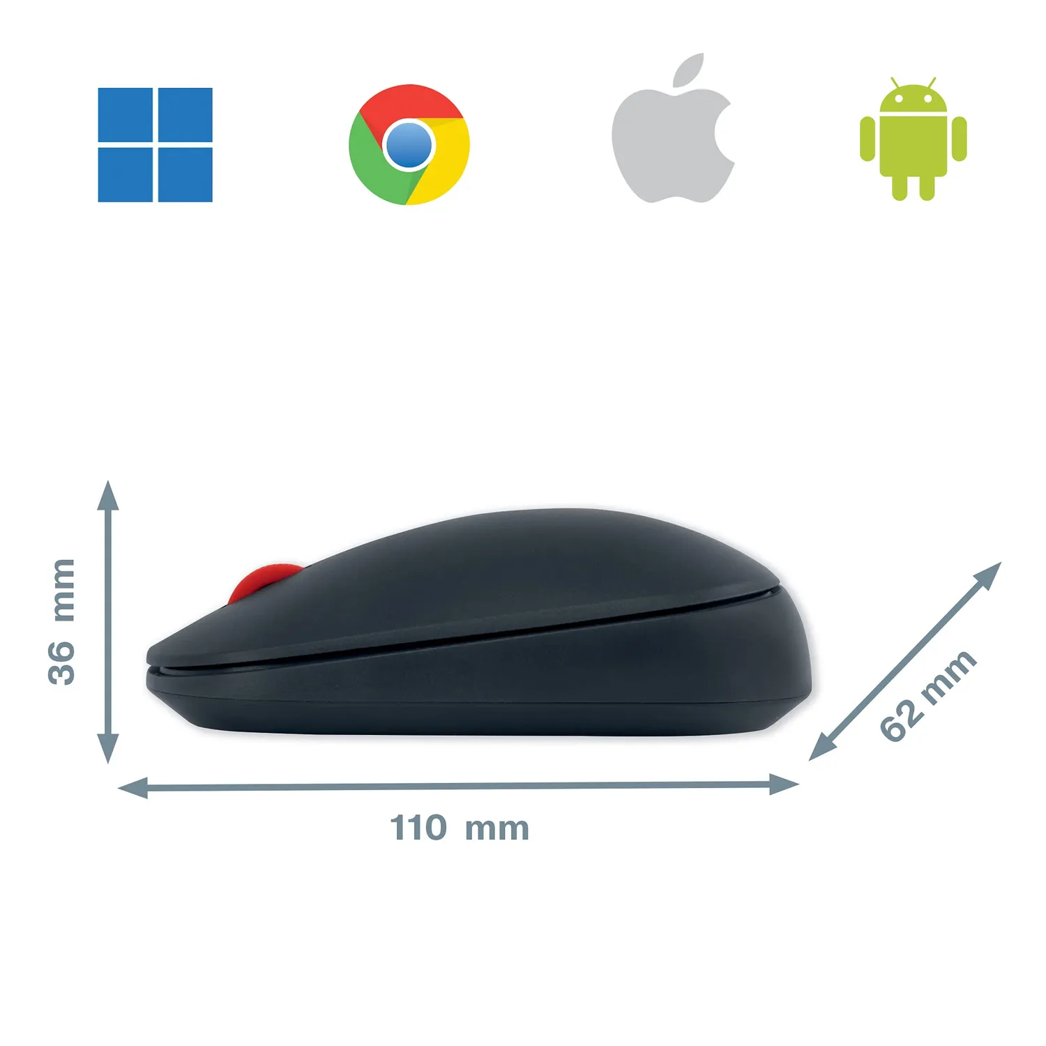 Leitz Ergo WOW Cosy Sure Track mouse wireless grigio velluto silenzioso