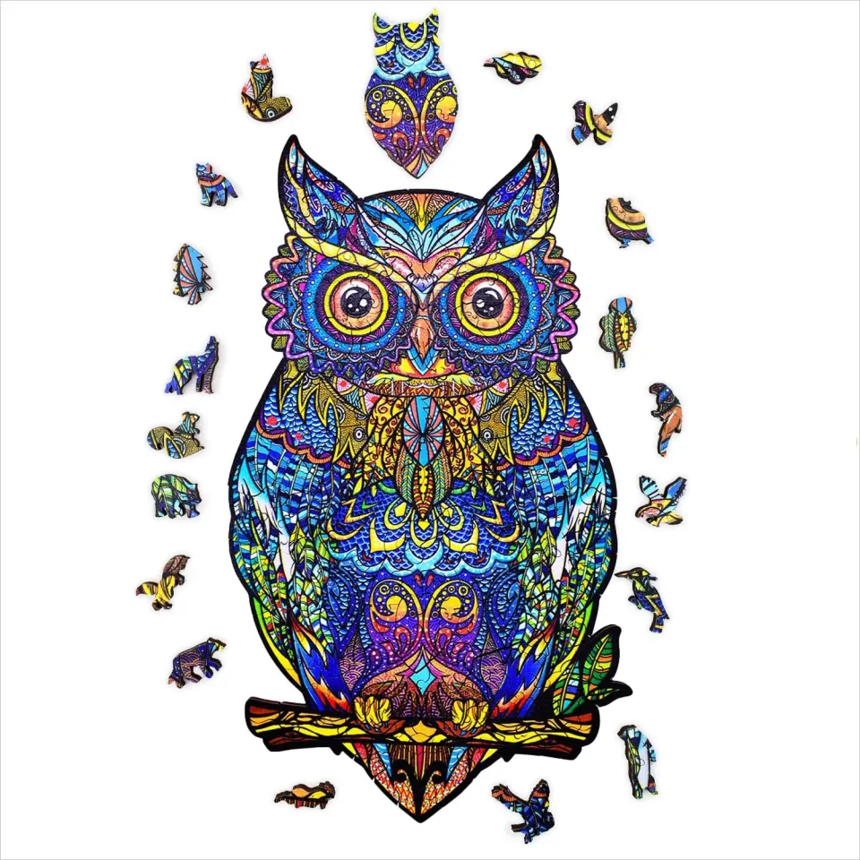 ACROPAQ Puzzle in Legno Gufo 200 Pezzi A3