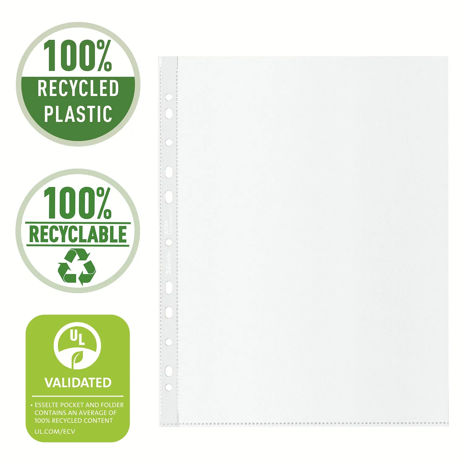 Esselte DeLuxe 627504 buste perforate A4 50pz antiriflesso