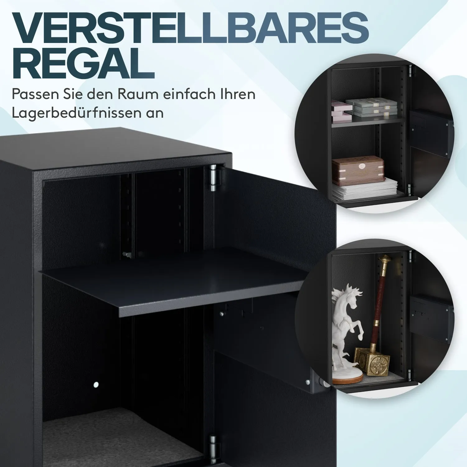 Acropaq Safe cassaforte elettronica grigio scuro ignifuga