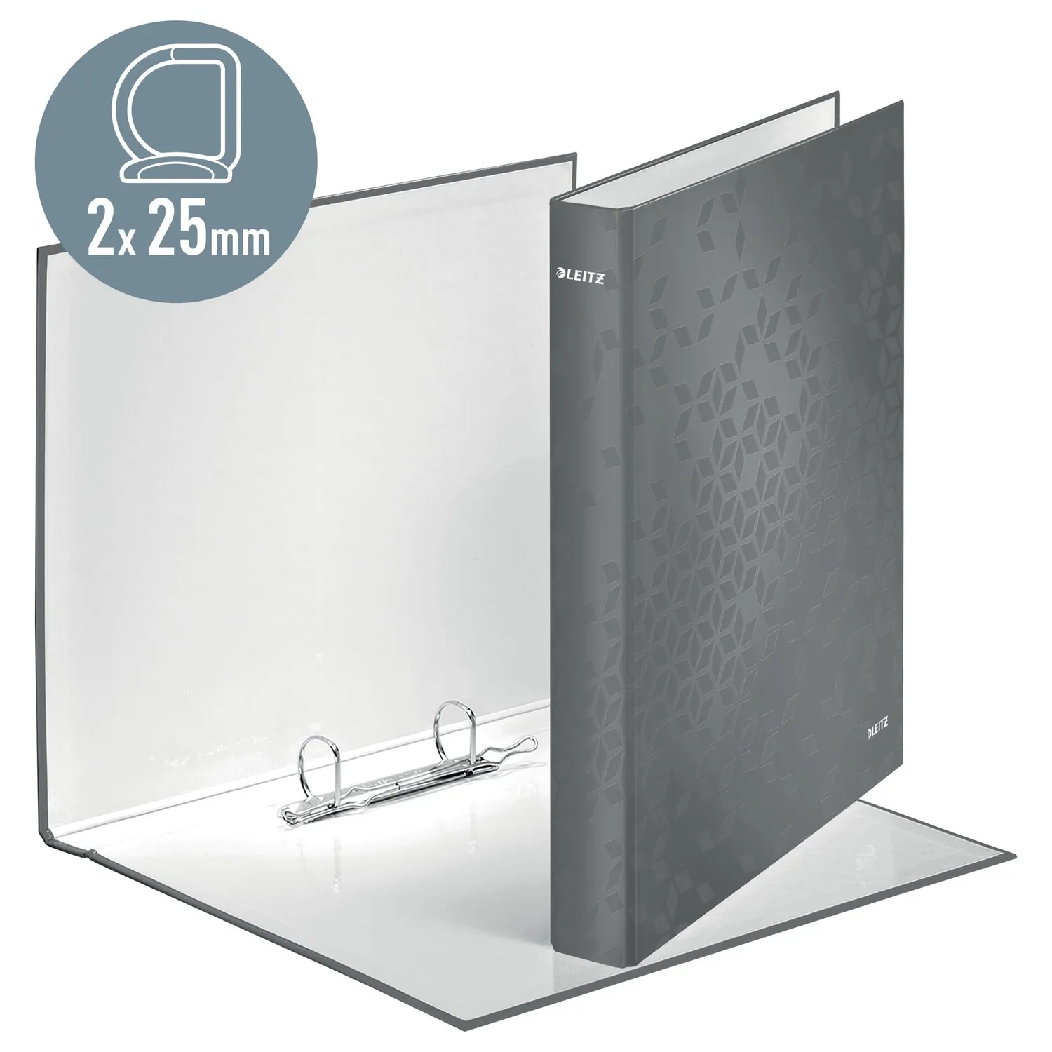 Leitz WOW 42410023 Raccoglitore 2 Anelli Rosa A4