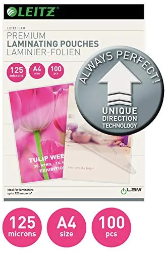 Leitz iLAM 74810000 pouch plastificazione A4 2x125 micron 100 pz