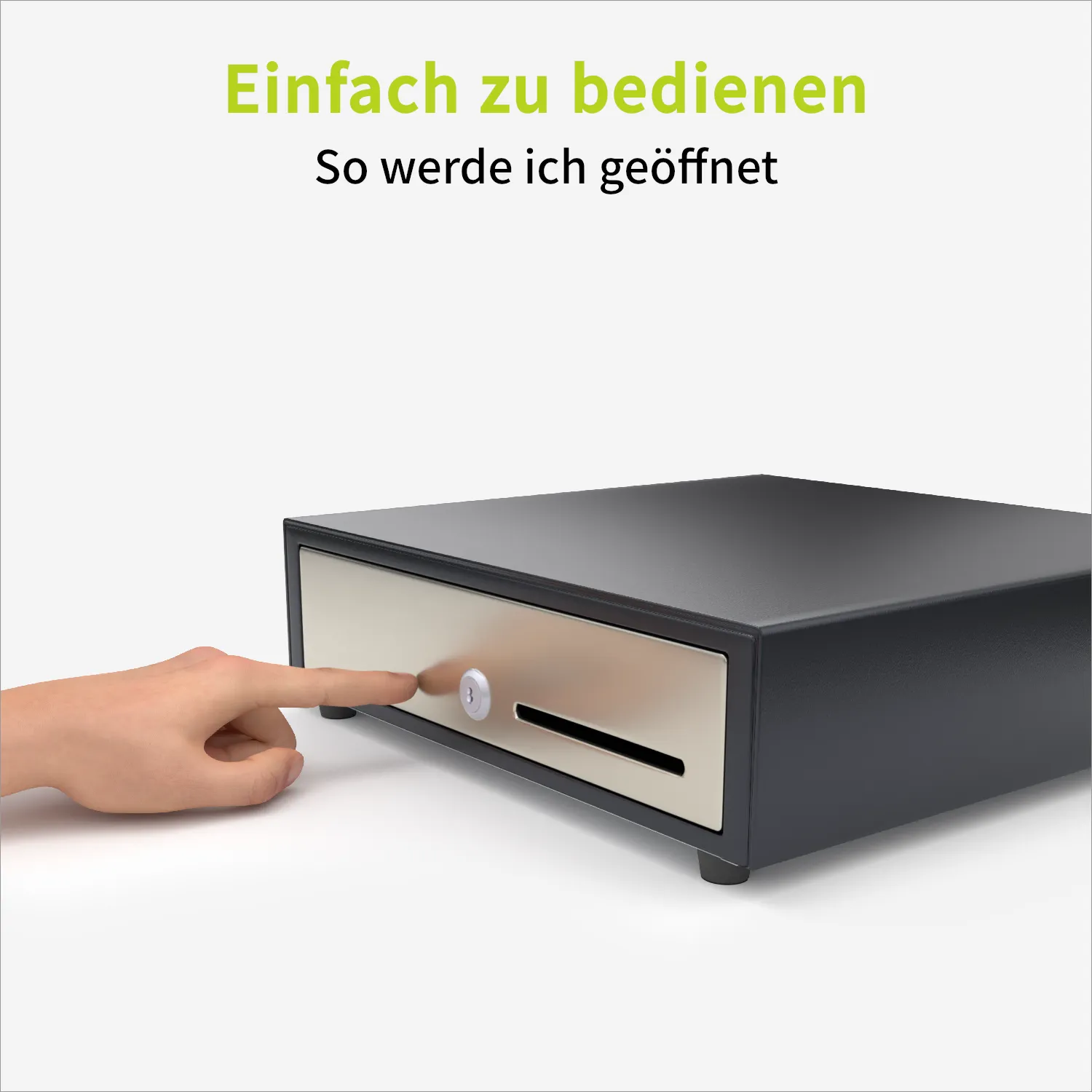 Acropaq AC335TIBK Cassetto Contanti Inox Nero 33x33 cm