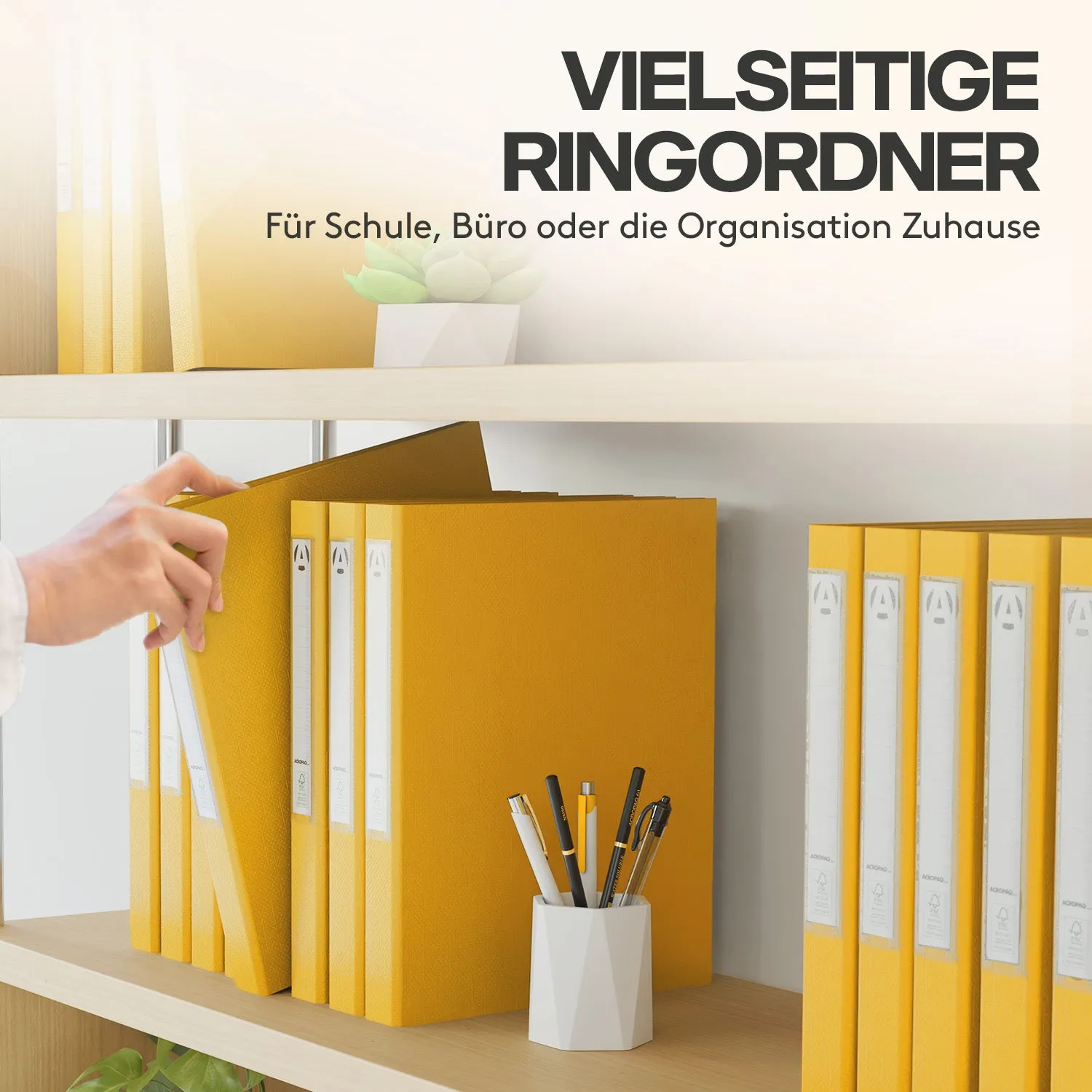 ACROPAQ Raccoglitori ad anelli A4 42 mm 10 pezzi gialli FSC