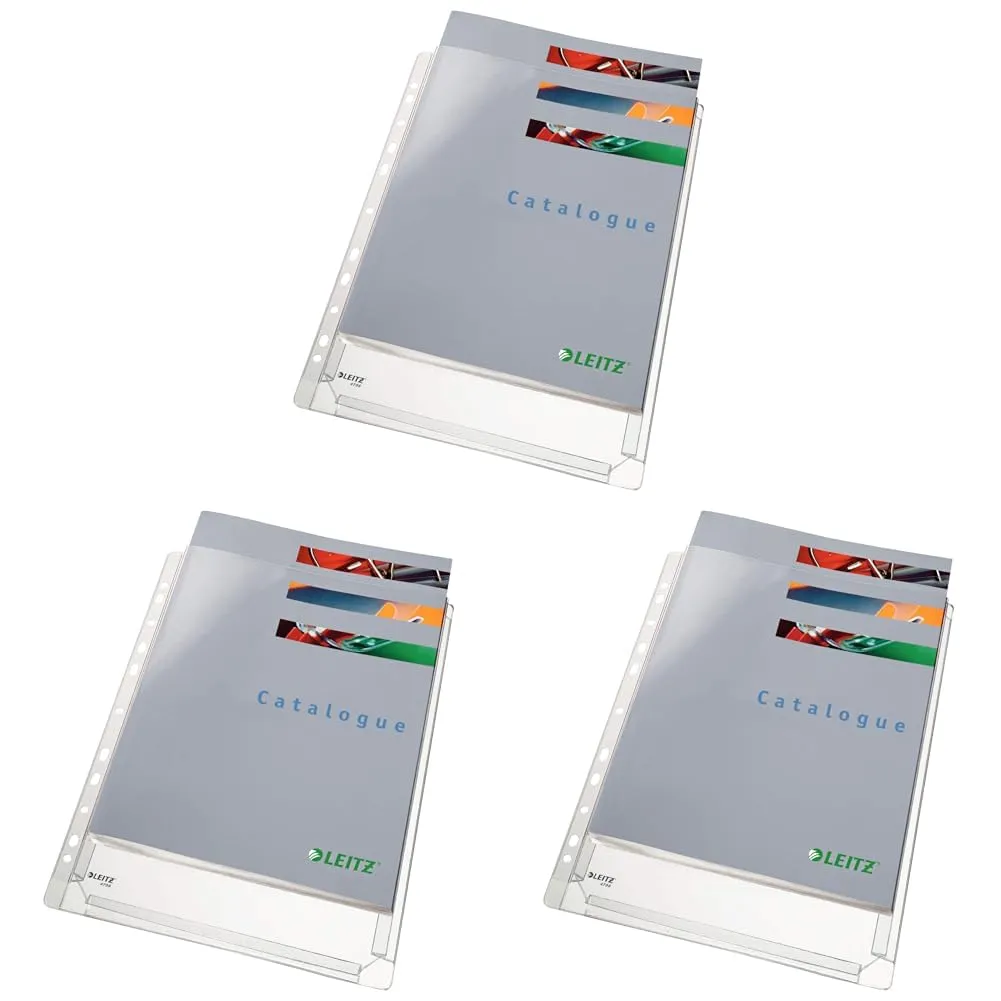 Leitz Ergo WOW 47573003 Buste Perforate A4 5 Pezzi 170 Micron