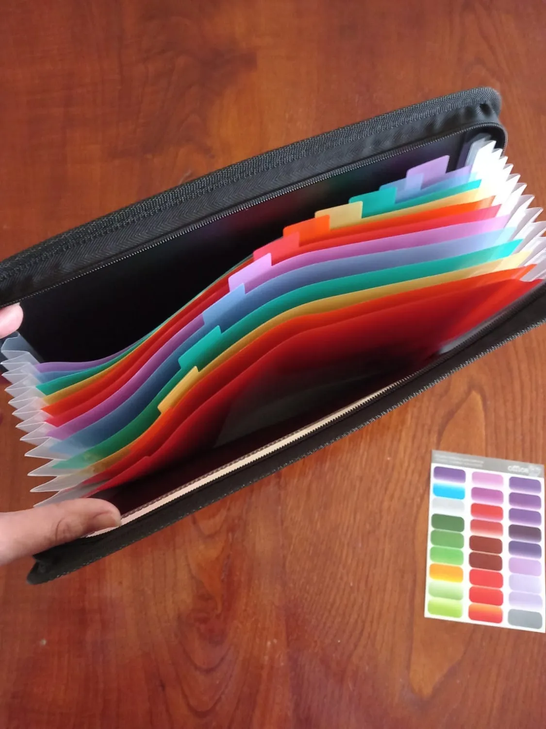 ABClife Cartella Documenti Zip A4 13 Tasche Colorata