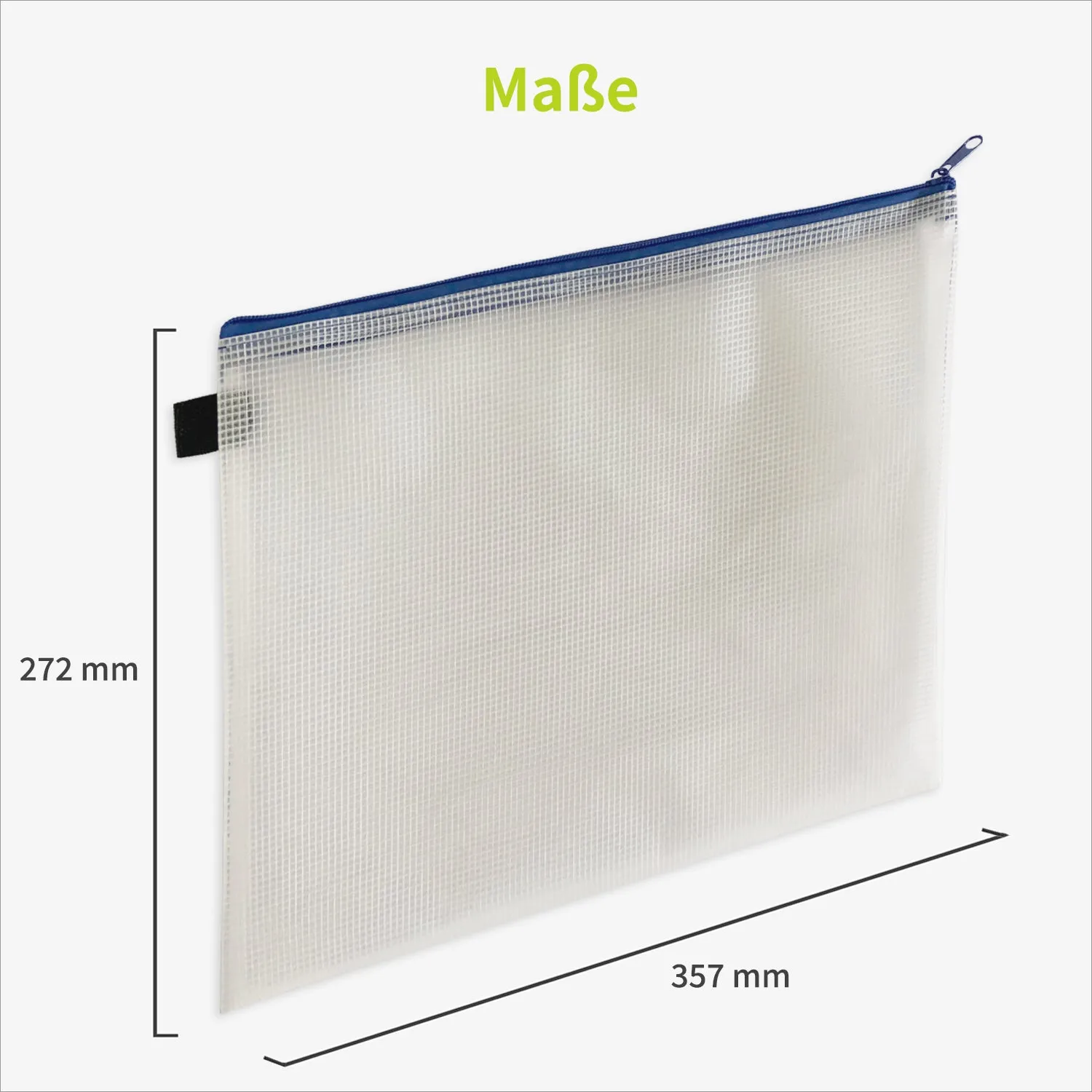ACROPAQ Buste portadocumenti zip 27x36 blu 5 pezzi