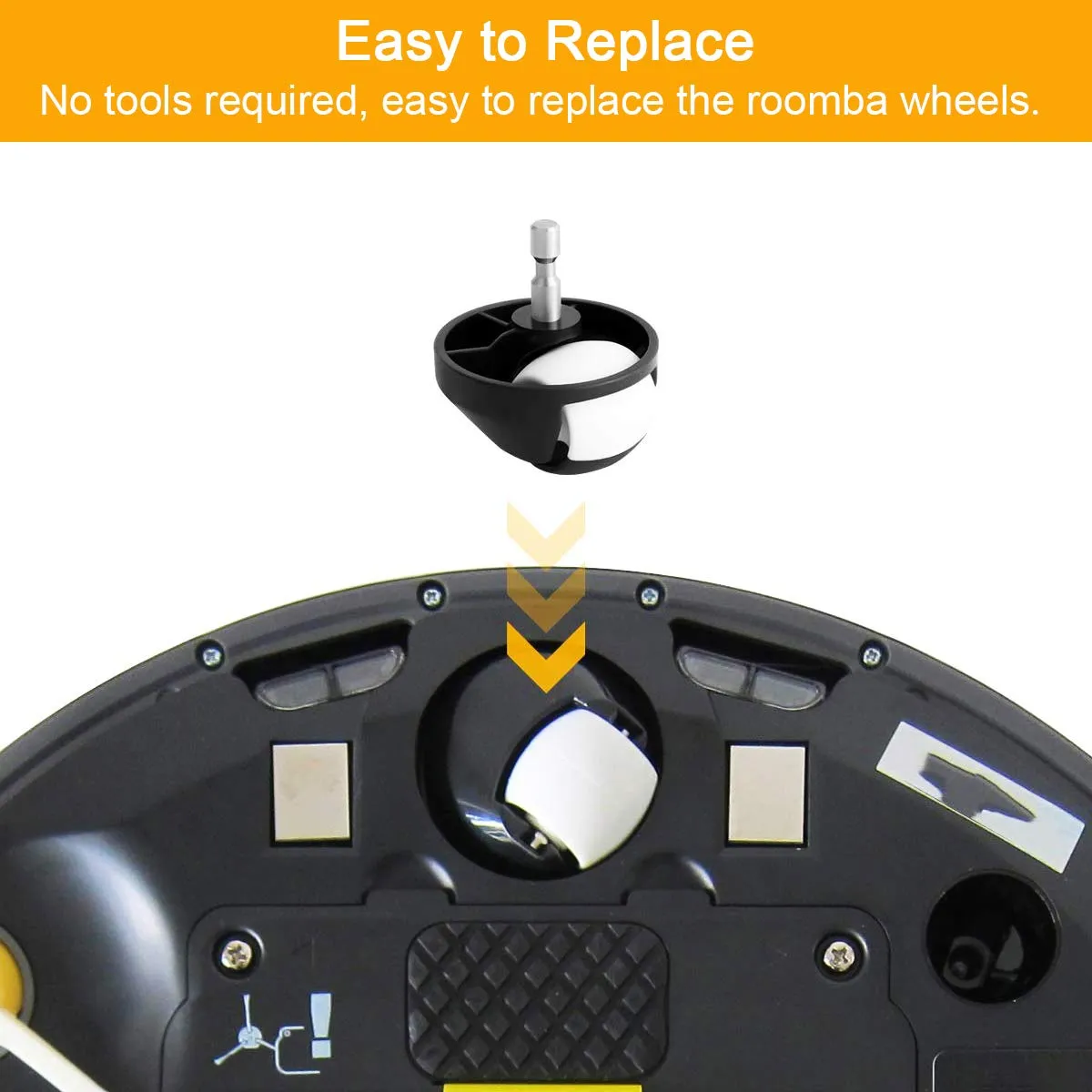 ABClife Ruota Anteriore Roomba 500-900 2 Pezzi Ricambio