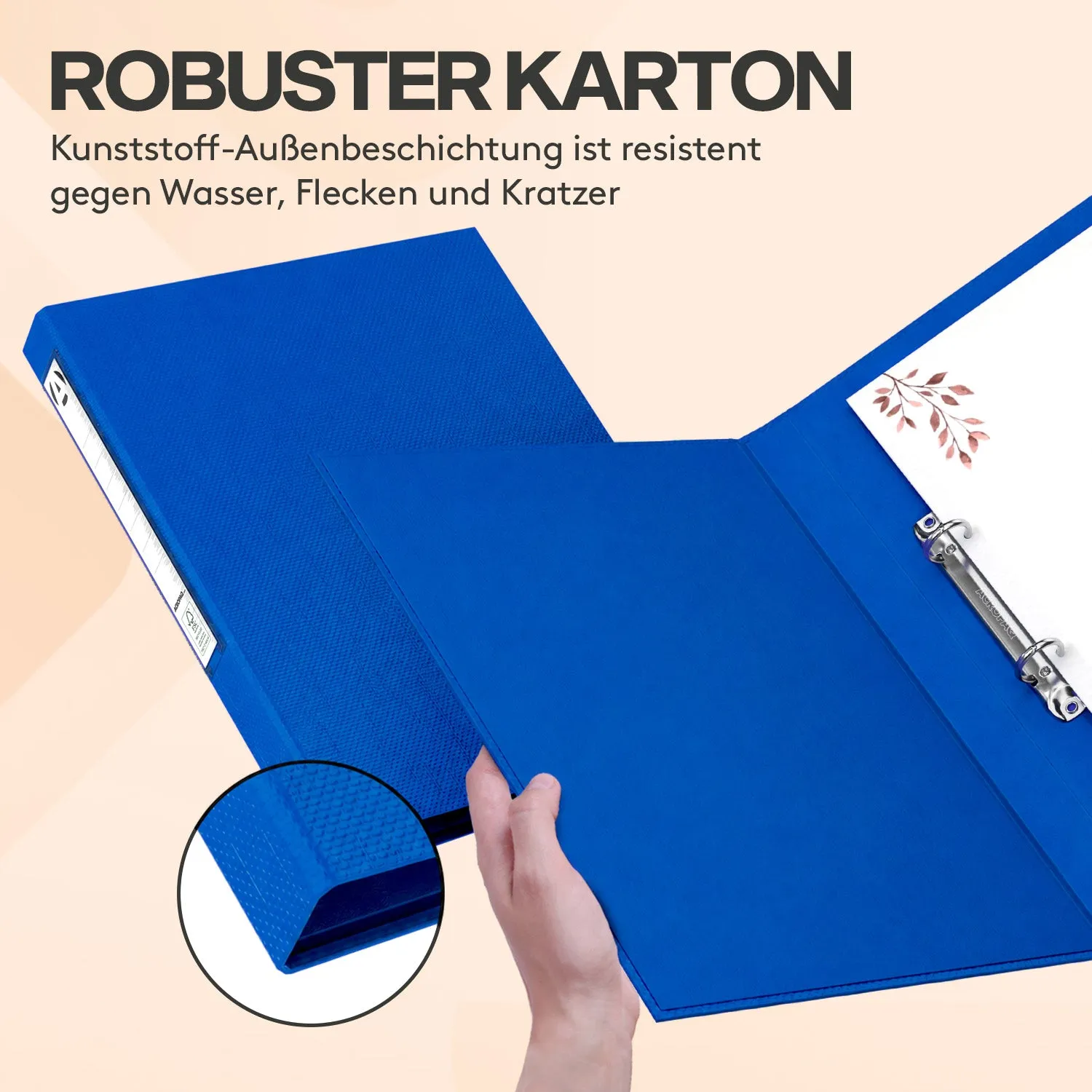 ACROPAQ Raccoglitori Anelli A4 10pz 42mm Blu 2 Anelli